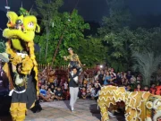 Penampilan Barongsai Malam Cap Go Meh Meriah di Kelenteng Hok An Bio Purwodadi