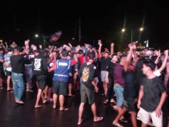 Suasana Nobar di Kawasan Alun-alun 1 Jepara Pecah usai Persijap Dipastikan Lolos ke Liga 1