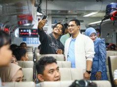 Wagub Taj Yasin dari Jakarta ke Semarang Naik KA Bareng Pemudik