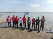 Peringati Hari Bumi, Alfamart Tanam Ribuan Pohon Mangrove di Pantai Mangunharjo Perwakilan manajemen Alfamart melakukan penanaman mangrove jenis Rhizophora di kawasan pesisir pantai Mangunharjo dan Trimulyo, Selasa 22 April 2025. foto : hp