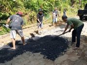 Warga Bener Kepil Wonosobo Swadaya Gotong Royong Bangun Jalan