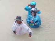 Sungai Lusi Meluap Purwodadi Banjir Lagi, Ketinggian Air Sampai Sebatas Perut