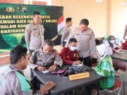 Rangkaian Hari Bhayangkara Ke-79, Polres Grobogan Gelar Cek Kesehatan Gratis untuk Pengemudi Ojol