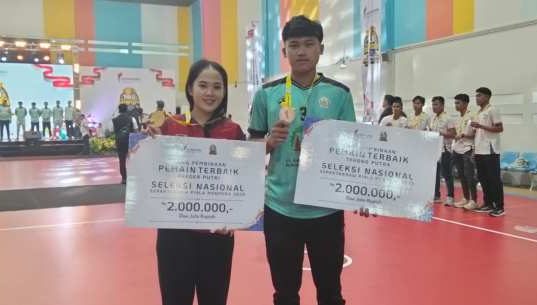 Luar Biasa, Dua Atlet Sepak Takraw Jepara Raih Gelar Pemain Terbaik Kejurnas Piala Menpora