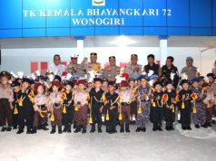 Para Siswa TK Kemala Bhayangkari-72 Ikut Menyambut Kunjungan Presiden