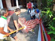 Umbul-umbul Tujuhbelasan Mengadopsi Rancang Bangun Penjor Bali