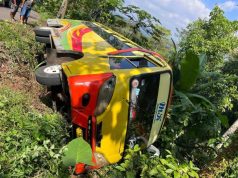 Liburan ke Pijar Park Nyaris Maut! Bus Rombongan Ibu-Ibu Tayu Terperosok di Tanjakan Japan Kudus