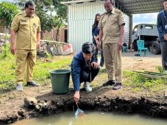 Tim KKN USM Adakan Sosialisasi dan Penyebaran Benih Ikan Pemakan Jentik Nyamuk