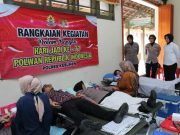 Polwan Polres Kebumen Donor Darah Sambut Hari Jadi Ke-77