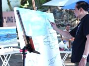 Lintas Benua, SBY Bersama Seniman Jerman Melukis Pantai Klayar Pacitan