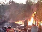 Kebakaran Sumur Minyak di Gandu Bogorejo Terbakar, BPBD dan Pertamina EP Cepu Lakukan Pemadaman
