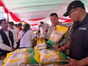 Perum Bulog Gelontorkan Ratusan Ton Beras dalam Kegiatan Gerakan Pangan Murah