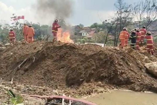 Kebakaran Sumur Minyak di Bogorejo Blora Mulai Mereda, Api Mulai Mengecil