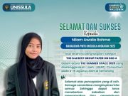 Nilam, Mahasiswa PMTK Unissula Raih Penghargaan Internasional