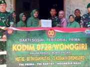 Baksos Bagi-bagi Sembako Menyambut HUT Ke-80 TNI