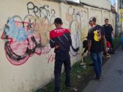 Elemen Masyarakat Kota Tegal Bersihkan Vandalisme