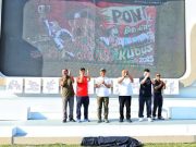 Tifo Raksasa Sambut Gelaran PON Bela Diri 2025 Kudus