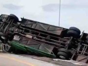 Bus Wisata Terguling di Exit Tol Pemalang, Empat Orang Meninggal