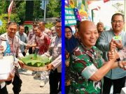 HUT Ke-80 TNI, Kapolsek Bersama Camat Beri Kejutan Istimewa untuk Danramil 01/Blora