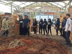 Siswa SRMA 35 Wonosobo Belajar Bertani di Kebun Belajar Tani Milik Dispaperkan
