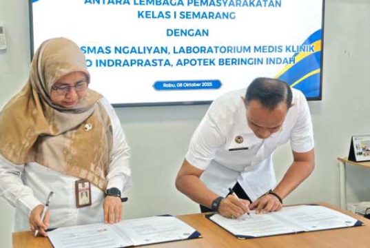 Lapas Semarang MoU dengan Puskesmas, Apotek, dan Laboratorium untuk Kuatkan Mutu Layanan Kesehatan