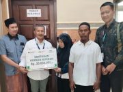 Pegadaian Beri Santunan Korban Kecelakaan Pemasangan Tratak Kantor Cabang Blora