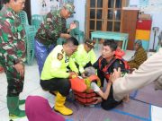 Banjir Rendam Lima Desa Kebumen, Kapolres dan Dandim Evakuasi Korban