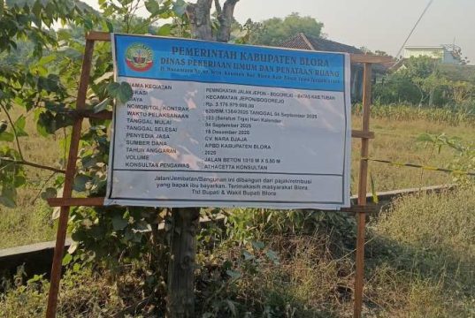 Proyek Jalan Jepon – Bogorejo Belum Rampung, Padahal Tenggat 15 Desember