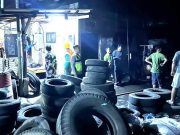 Rumah Produksi Vulkanisir Ban Terbakar