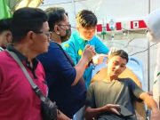 Dilarikan ke Markas Damkar, Mata Pancing Nancap di Kepala