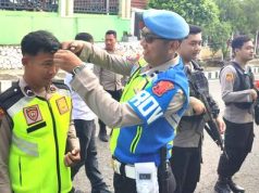 Propam Melaksanakan Gaktibplin di Pospam Nataru