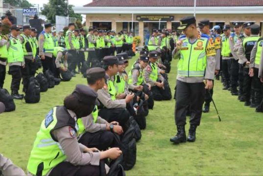 Kapolres Wonosobo Pimpin Apel Pasukan Penebalan Pengamanan Malam Tahun Baru