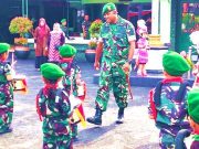 Anak-anak TK, Unjuk Kebolehan dengan Seragam Loreng Tentara