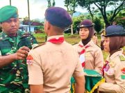 Pelantikan Anggota Saka Wira Kartika di Lapangan Kalipuru