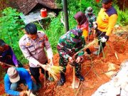 Bersama Prajurit TNI Melakukan Gerakan Massal Penghijauan