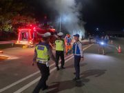 Bus Rosalia Indah Terbakar di Jalur Tol KM 544 Sragen, Penumpang Dievakuasi
