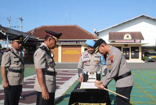 Kapolres Purworejo Pimpin Sertijab Kabag Ops dan Kapolsek Loano