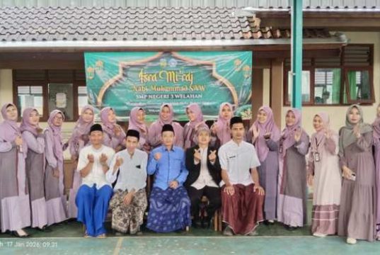 Tanamkan Spirit Keimanan dan Disiplin Siswa, SMPN 3 Welahan Peringati Isra’ Mi’raj