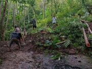 Jalan Alternatif Antardesa di Menoreh Tertutup Tanah Longsor jalan alternatif