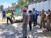 Polsek Randublatung Tebang Turus Pohon dan Pasang Rambu Jalan Ambles, Dukung Operasi Keselamatan Candi 2026