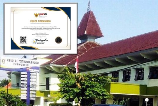 RSUD dr. Tjitrowardojo Kabupaten Purworejo Raih Predikat Menuju Wilayah Bebas dari Korupsi
