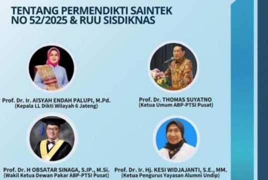 Yayasan Alumni Universitas Diponegoro Gelar Sarasehan Bahas Permendiktisaintek No 52/2025 dan RUU Sisdiknas
