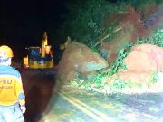 Tebing Hutan Longsor, Ruas Jalan Lingkar Kota Wonogiri Ditutup