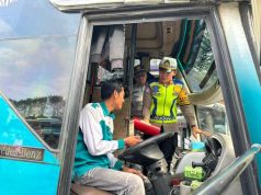 Cegah Risiko Perjalanan, Satlantas Polres Grobogan Lakukan Ramp Check di Terminal Induk Purwodadi