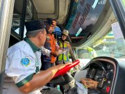 Satlantas Polres Grobogan Gelar Ramp Check Bus di Terminal Induk Purwodadi, Pastikan Kesiapan Angkutan Jelang Lebaran