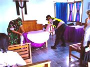 Polisi dan Tentara Diturunkan untuk Melakukan Sterilisasi Gereja