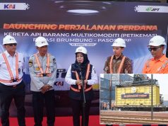 KAI Resmikan Perjalanan Perdana KA Brumbung Cargo Relasi Pasoso–Brumbung