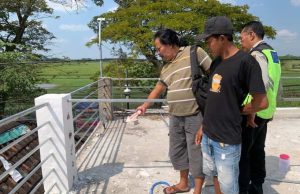 Pekerja Bangunan Tersengat Listrik Tegangan Tinggi di Mlangsen Blora