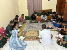 Usai Berjibaku dengan Pekerjaan Pembangunan, Satgas TMMD Sragen Bangun Kedekatan Hati Melalui Doa