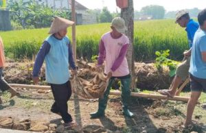 Karung Bekas Jadi Senjata Gotong Royong, Semangat Warga dan Satgas TMMD Tak Pernah Habis
